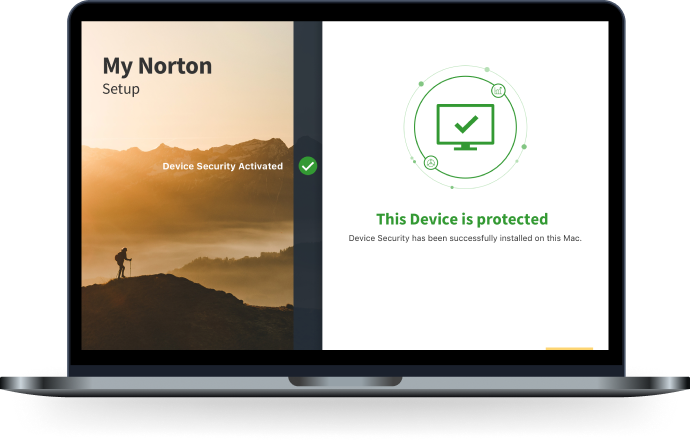 Imagen de Mi Norton en MacBook que indica que el dispositivo está protegido